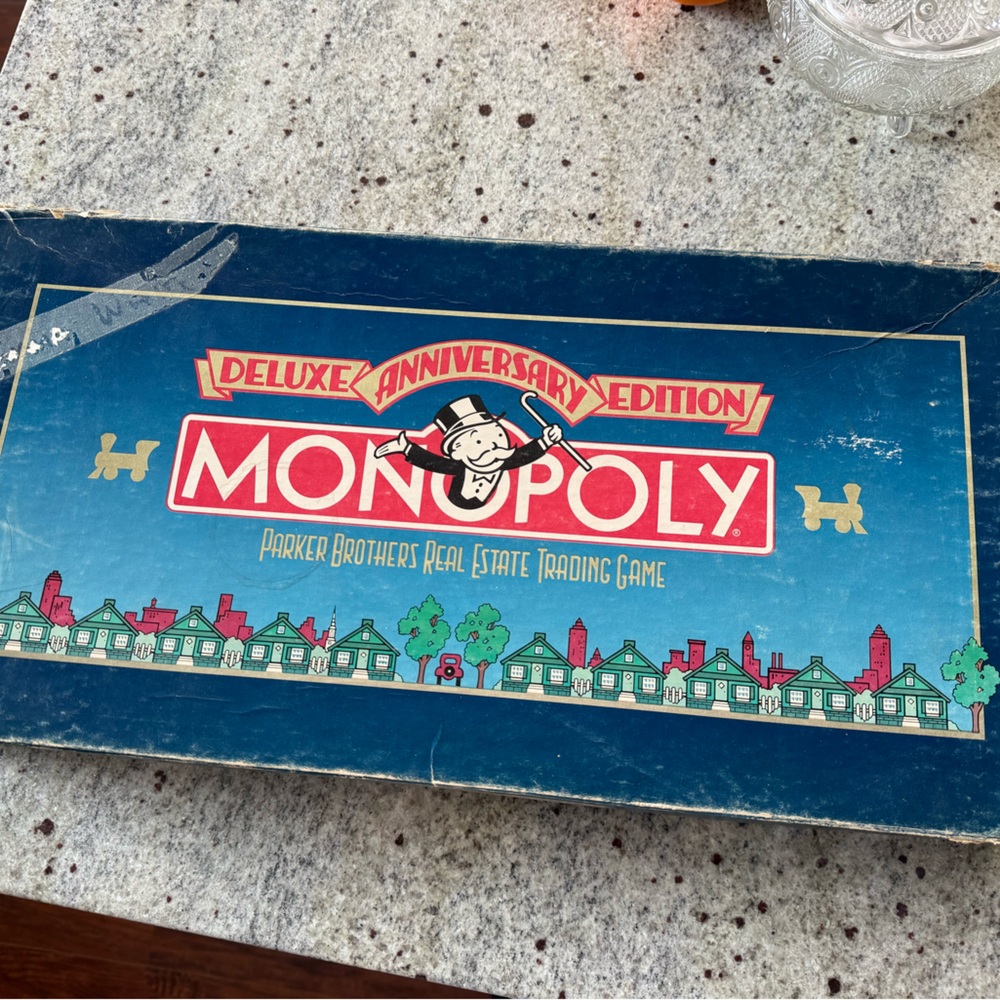 Monopoly Deluxe Anniversary Edition Board Game - Blue